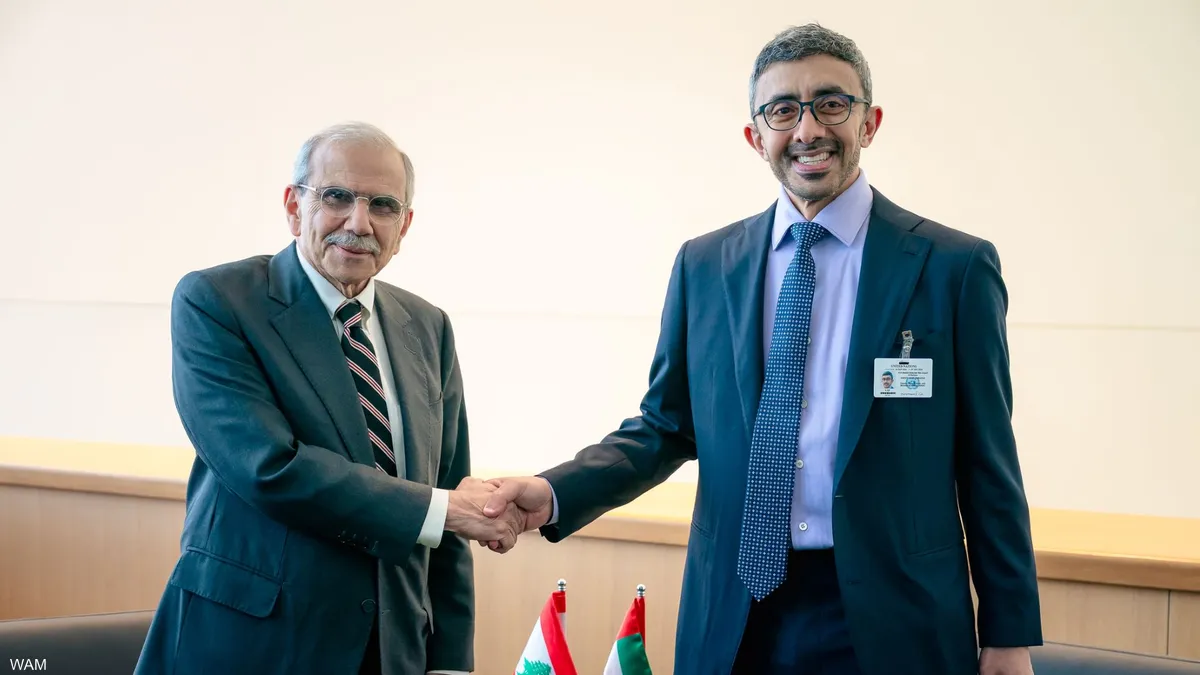 عبدالله بن زايد يلتقي رئيس وزراء لبنان في نيويورك